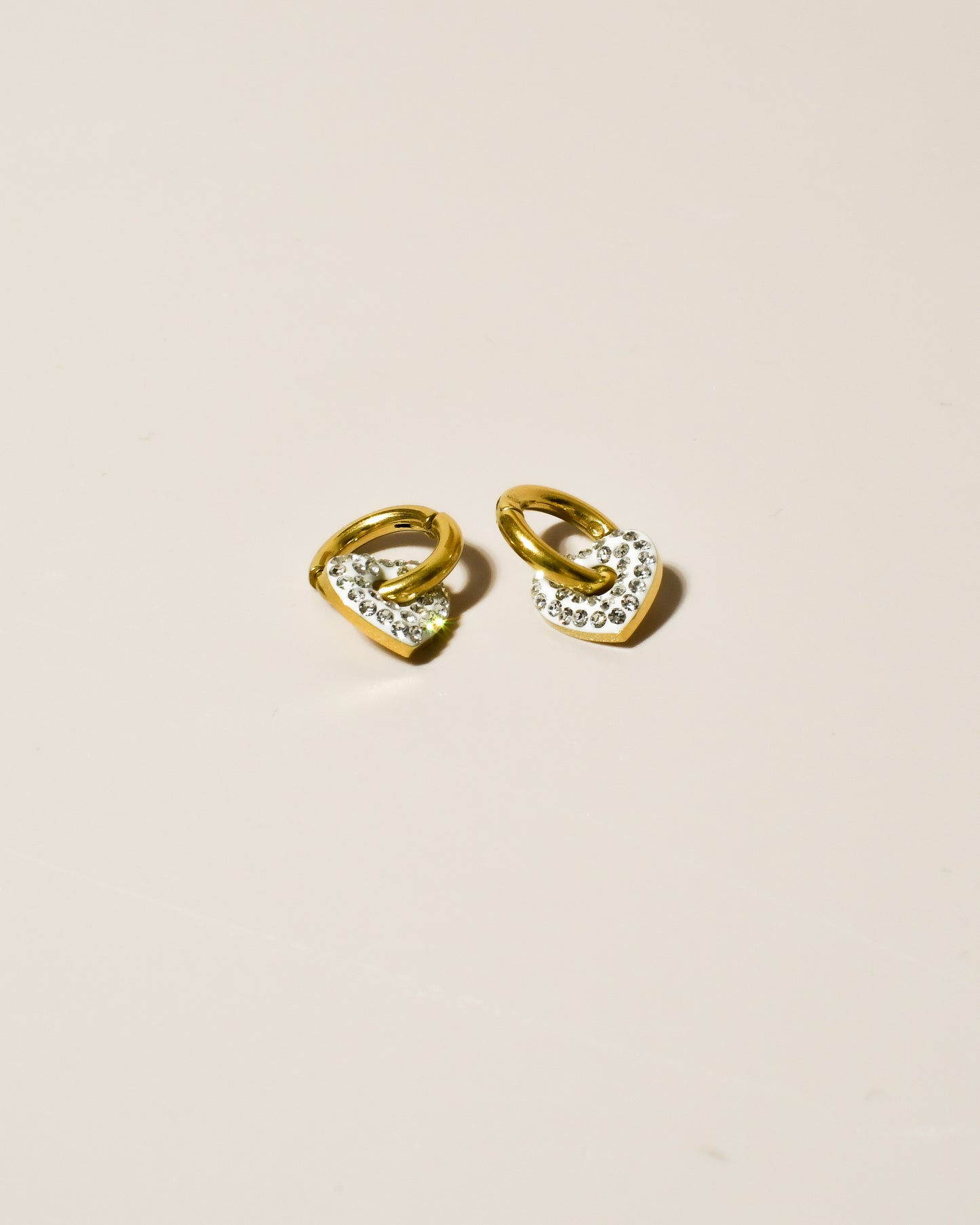 Orecchini cuori in strass