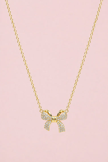 Collana Fiocco strass