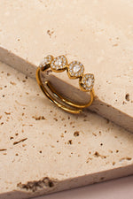 Anello Goccia pavé