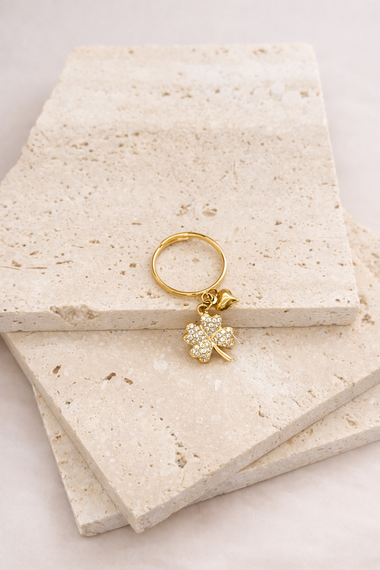 Anello quadrifoglio cuore