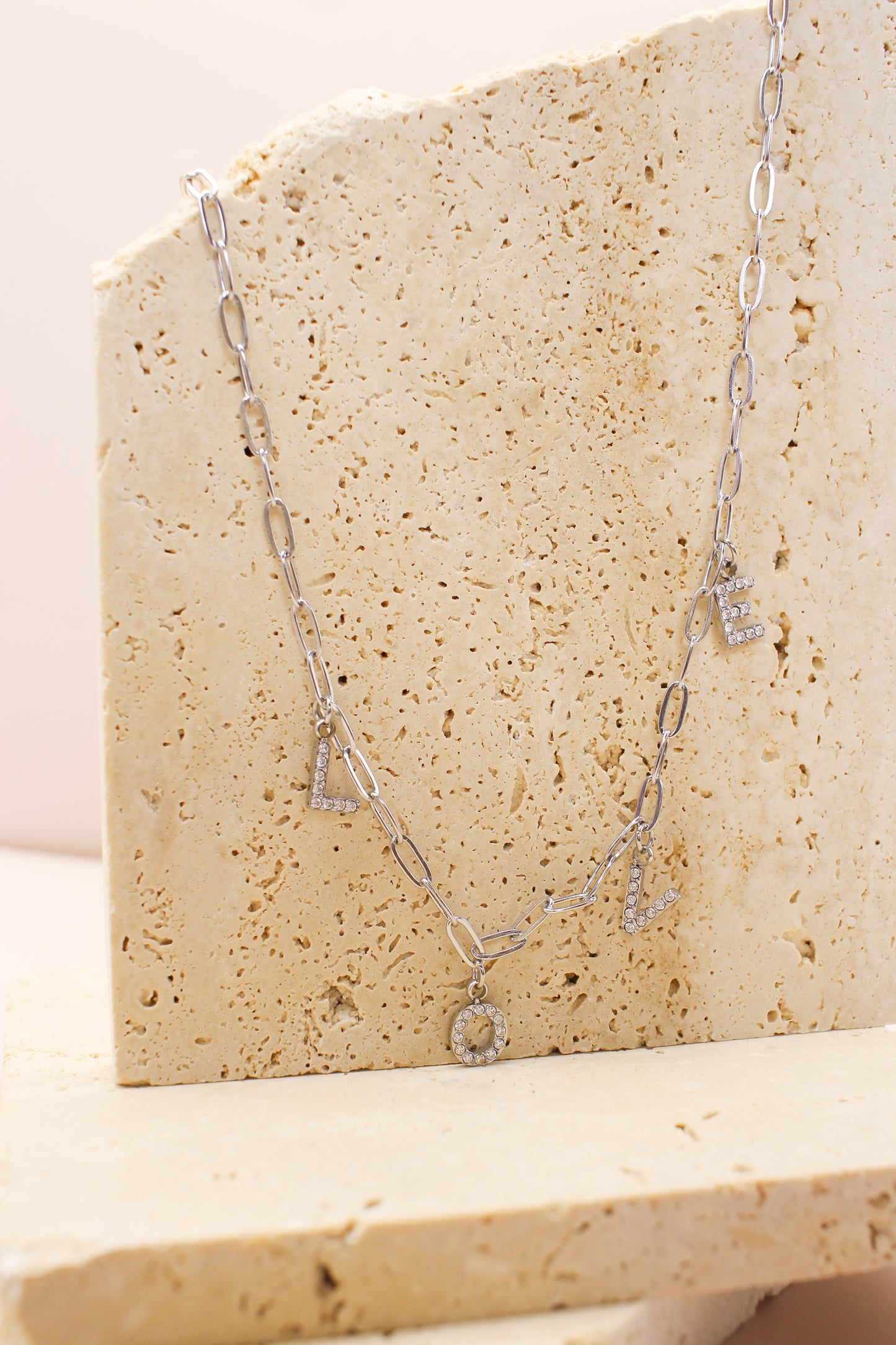 Collana mini catena LOVE