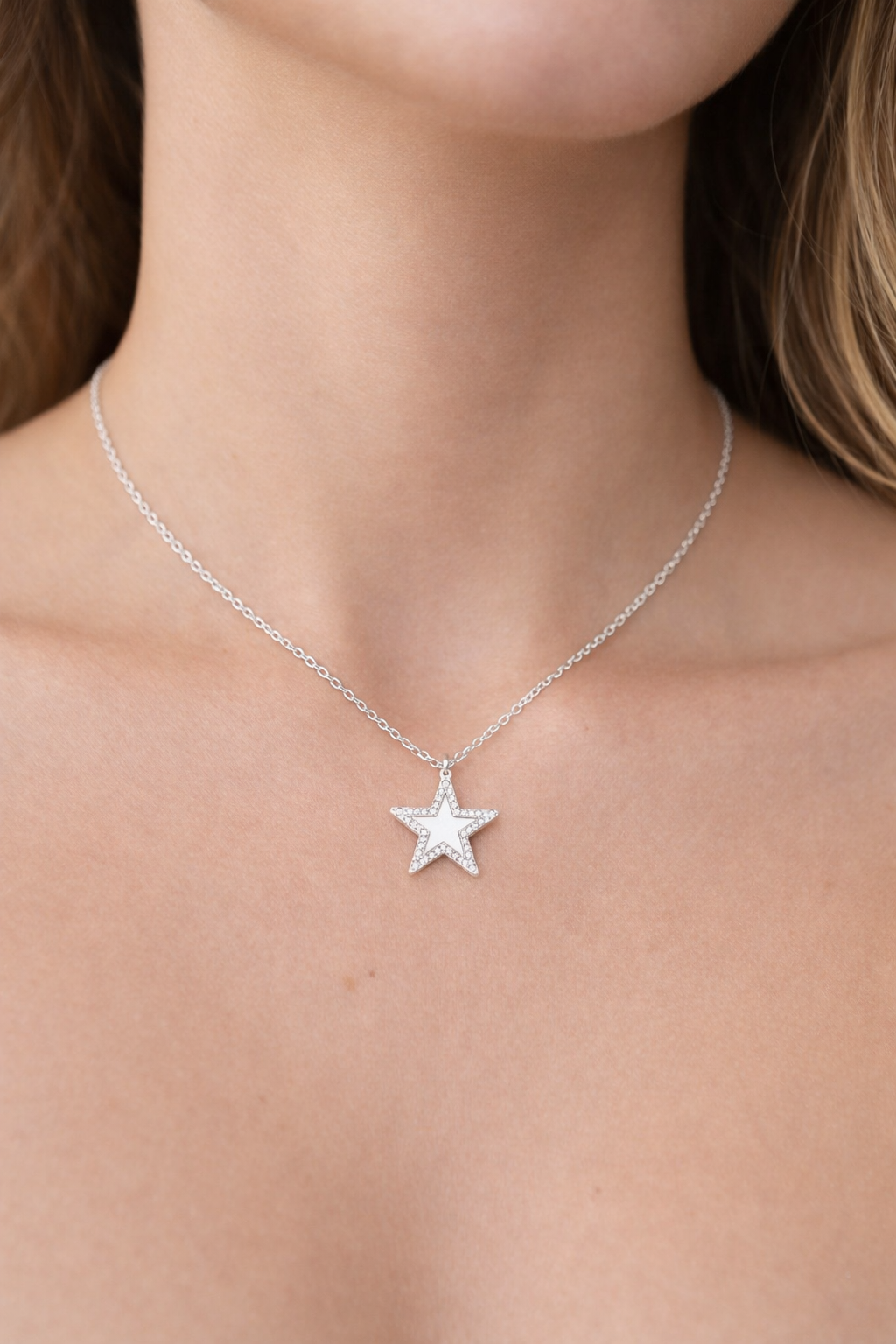 Collana stella strass