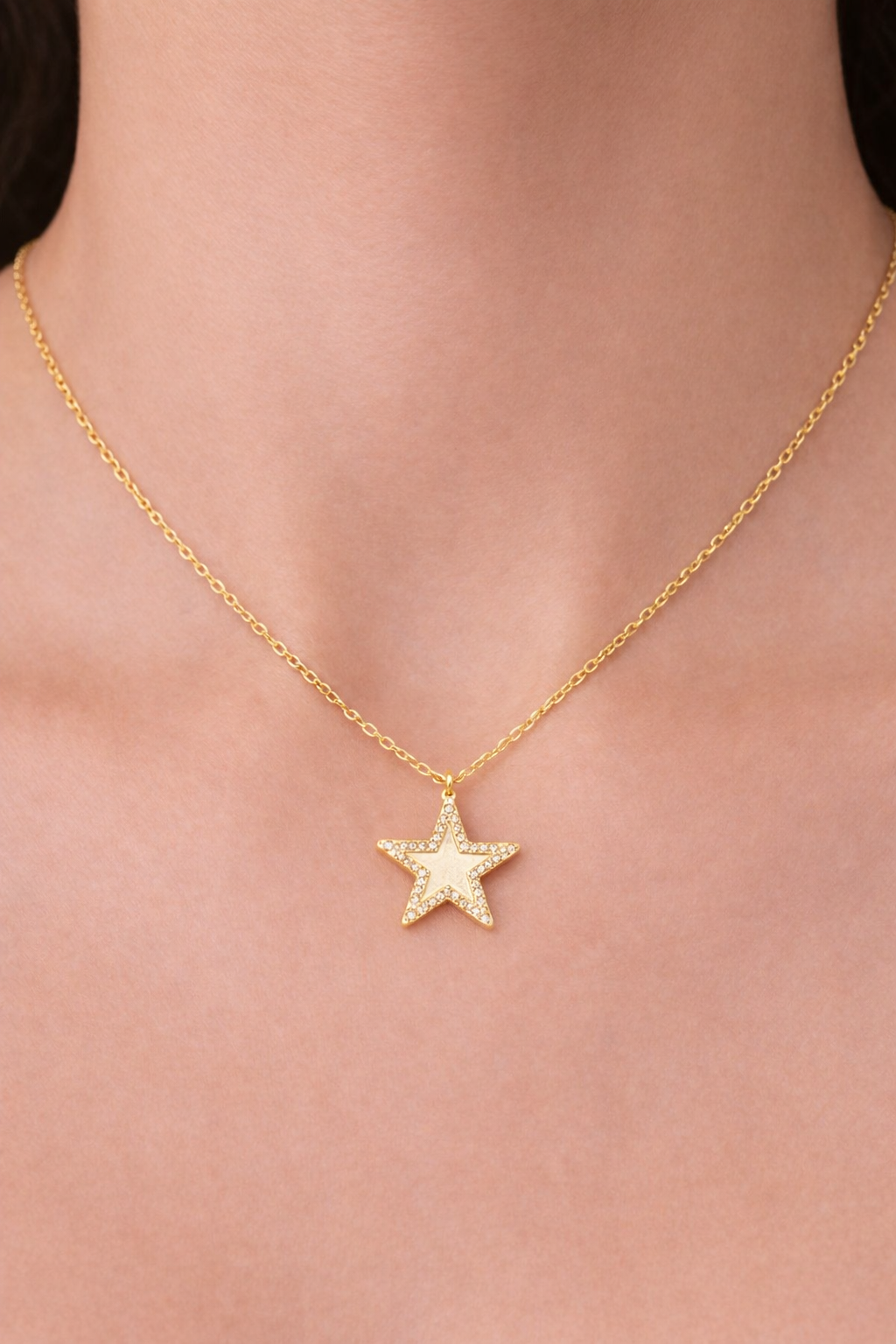 Collana stella strass