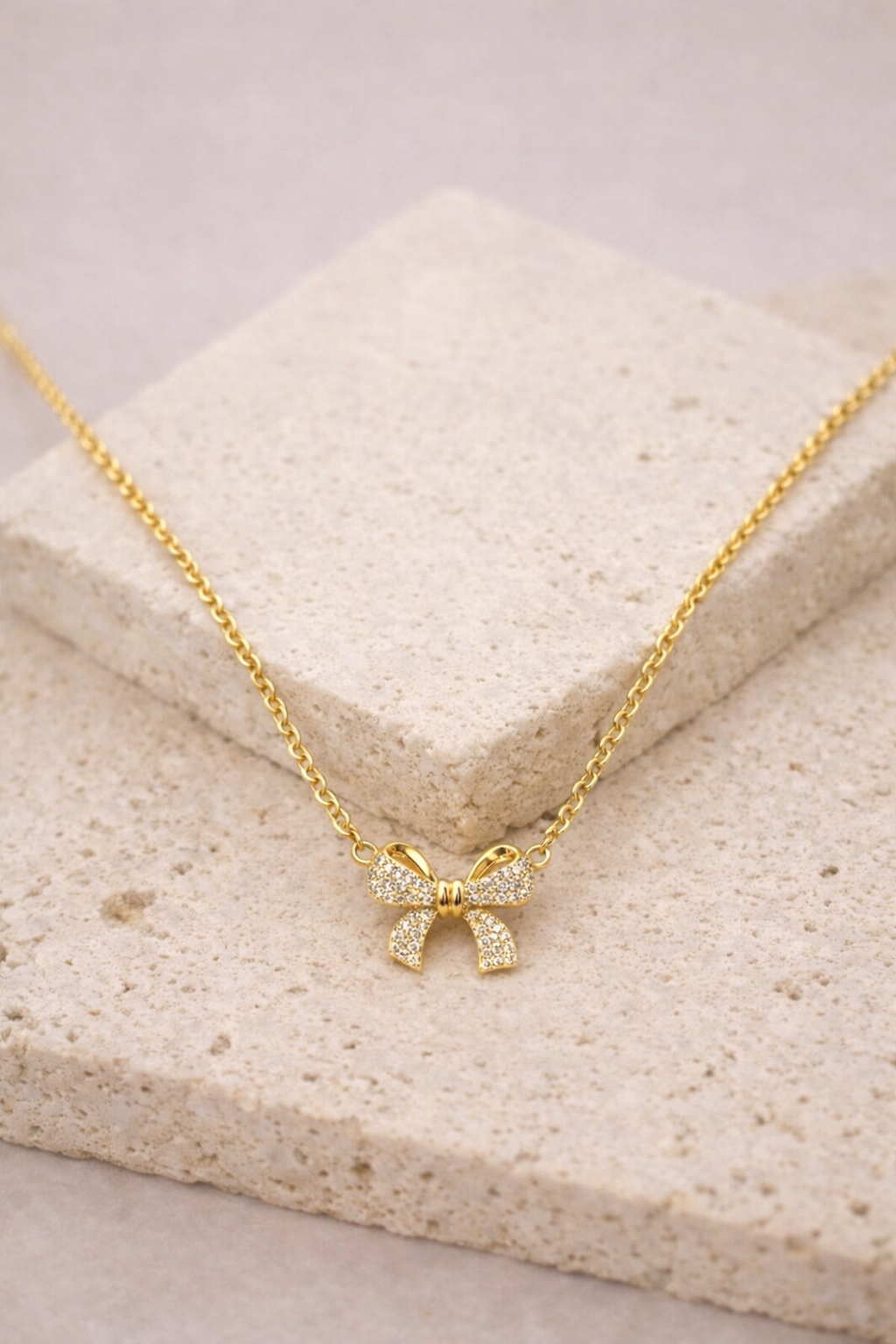 Collana Fiocco strass
