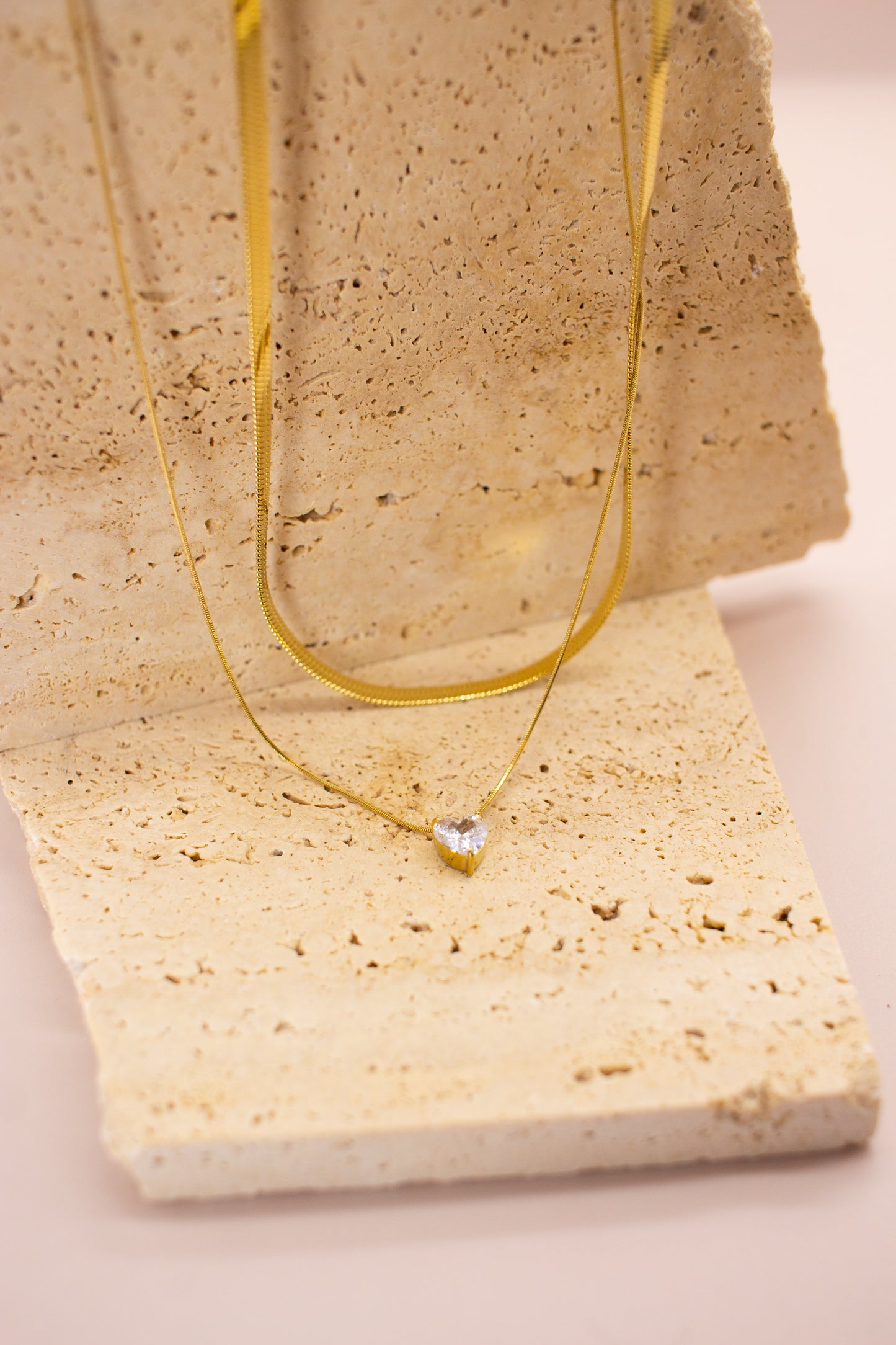 Collana doppia snake Cuore