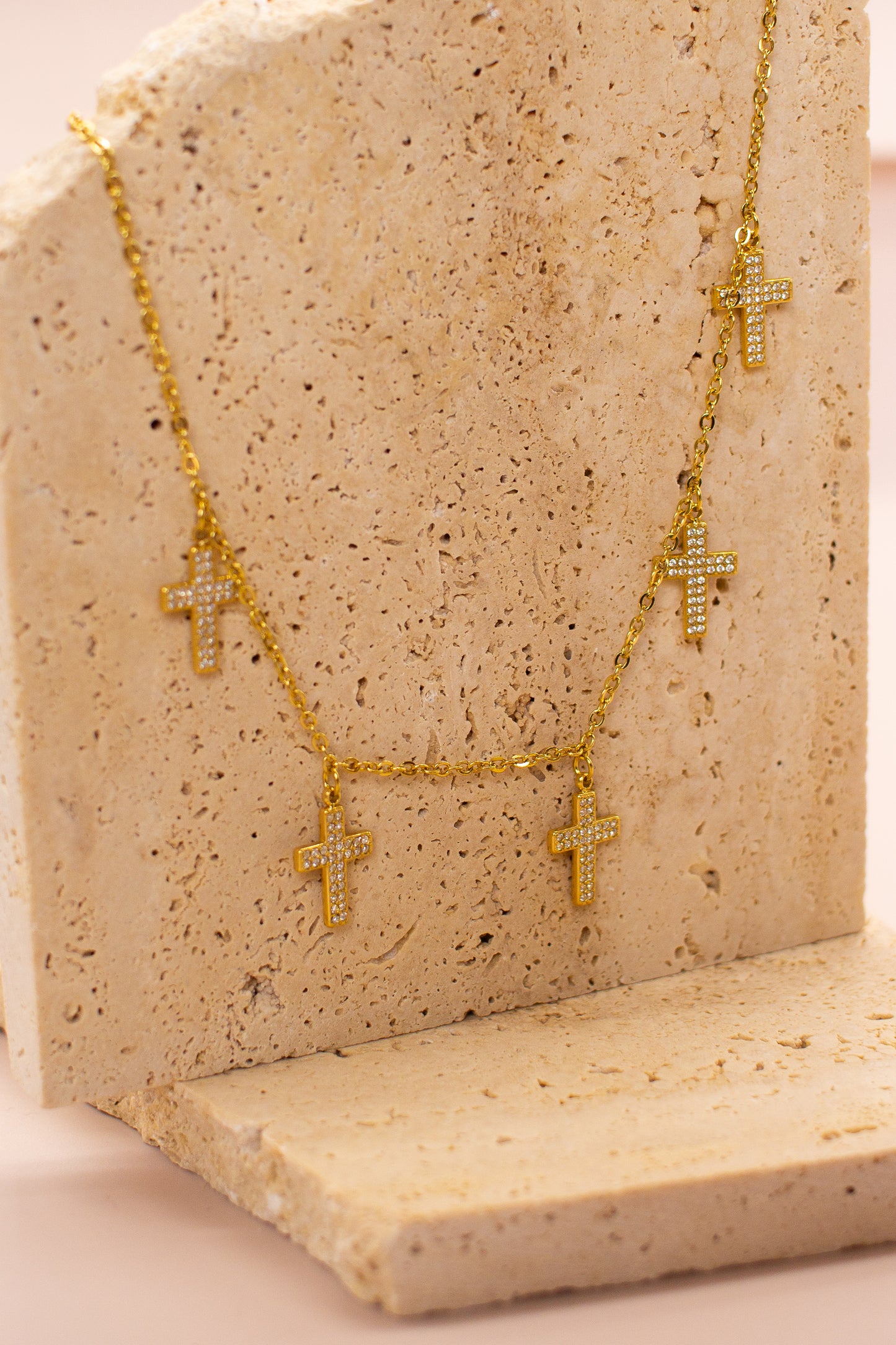Collana croci strass