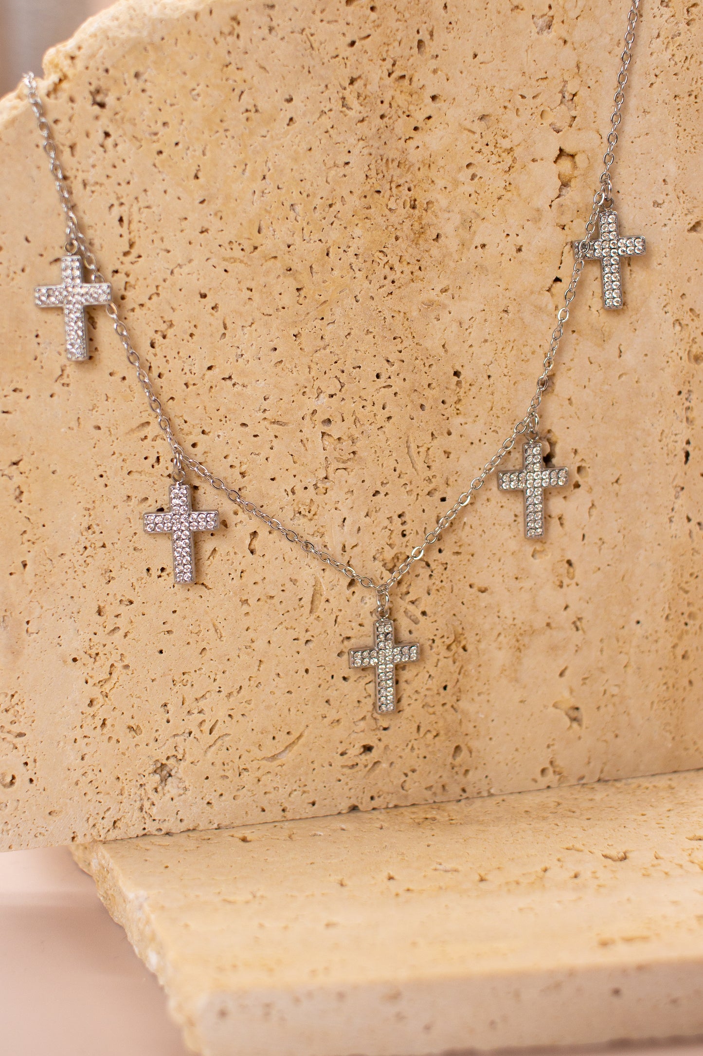 Collana croci strass