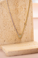 Collana cuore Pavè