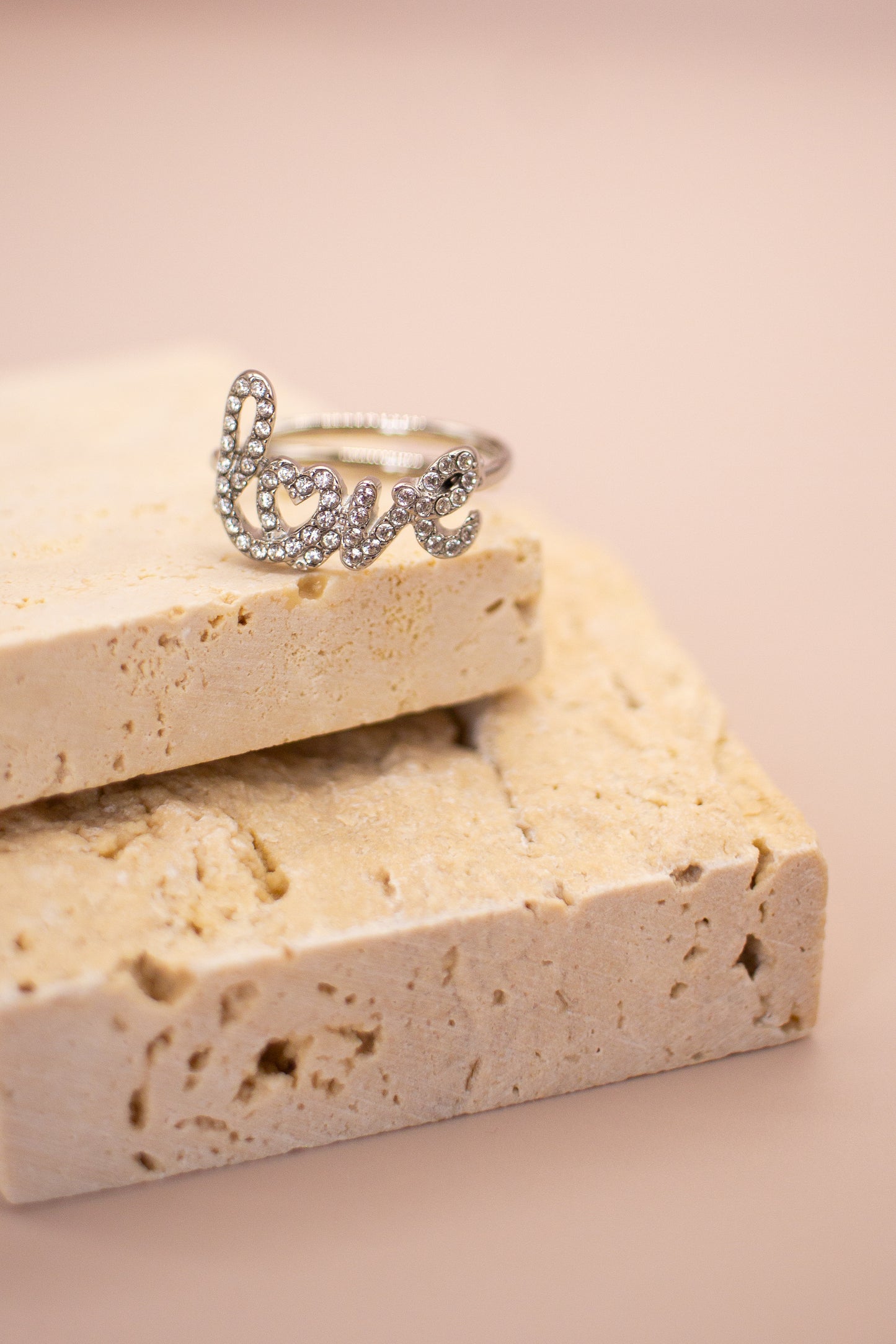 Anello Love strass