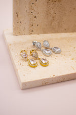 Orecchino Goccia strass