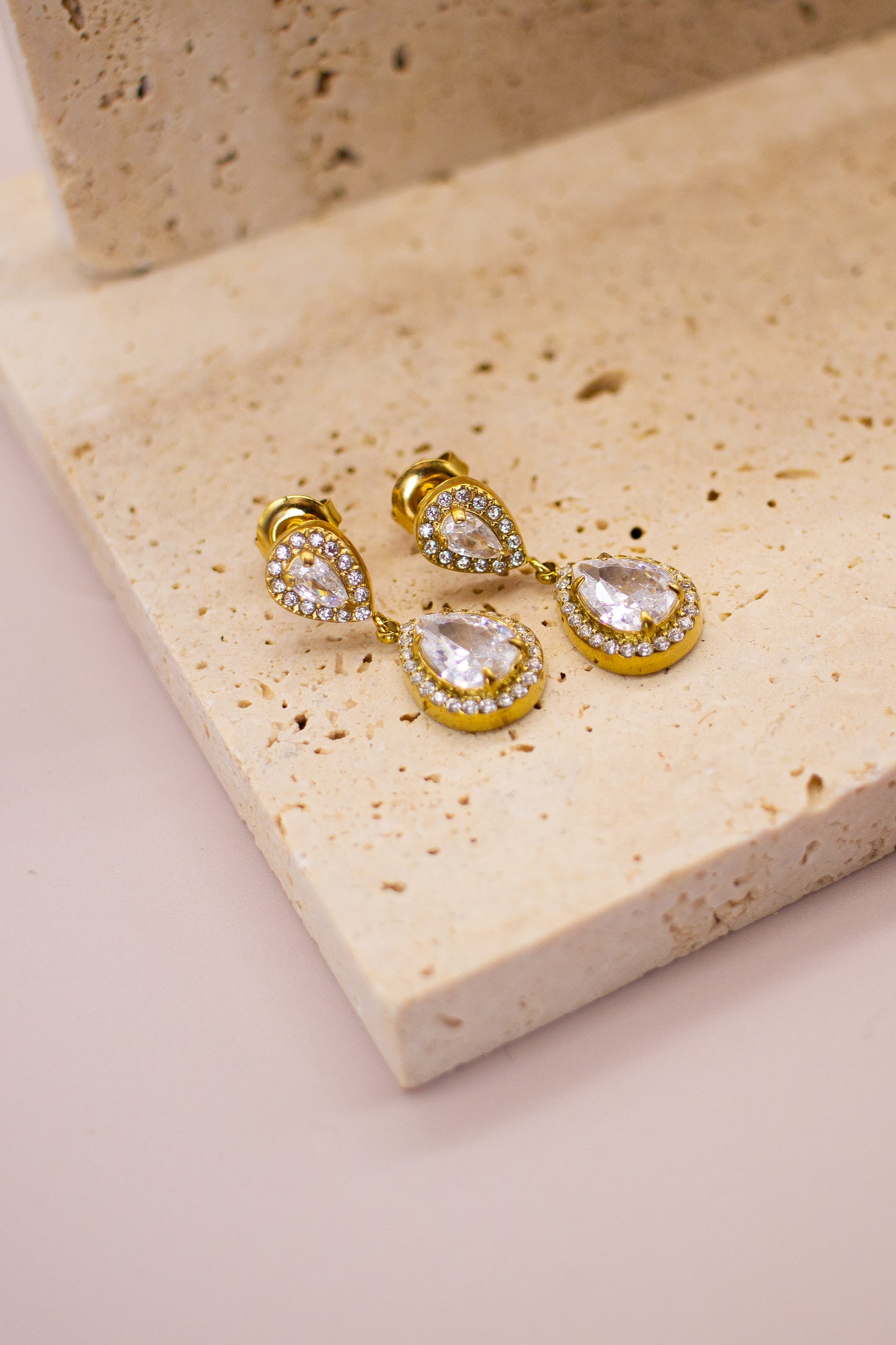 Orecchino Goccia strass