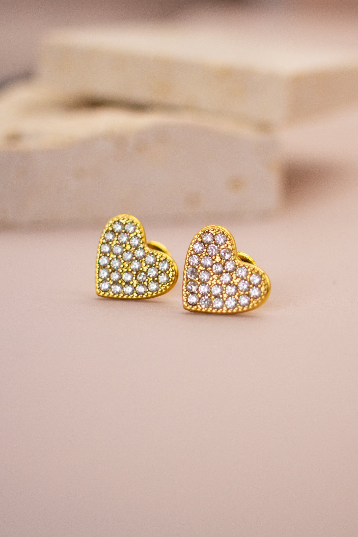 Orecchino cuore small in strass