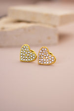 Orecchino cuore small in strass