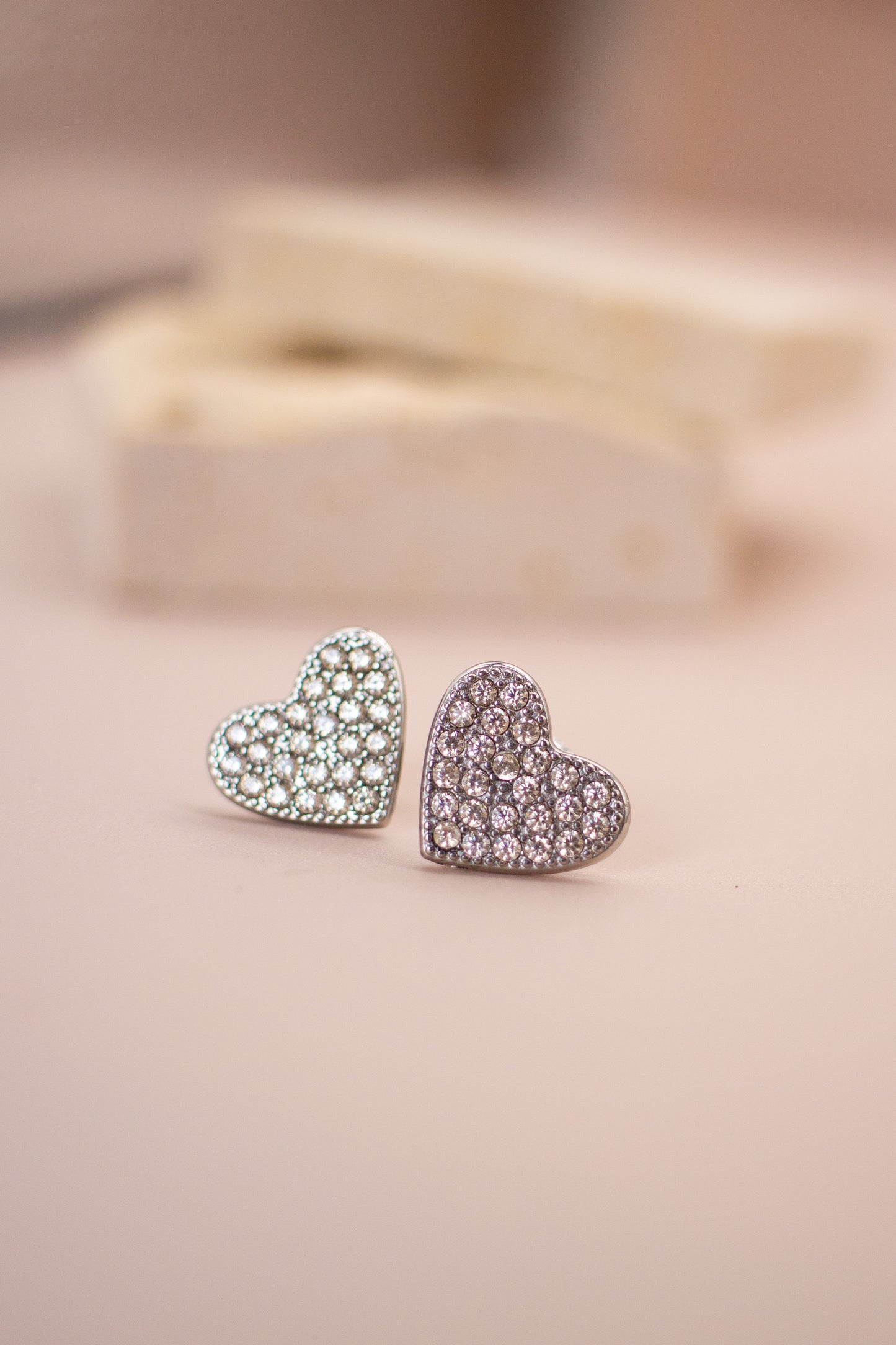 Orecchino cuore small in strass