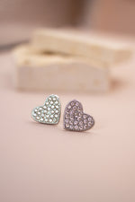 Orecchino cuore small in strass