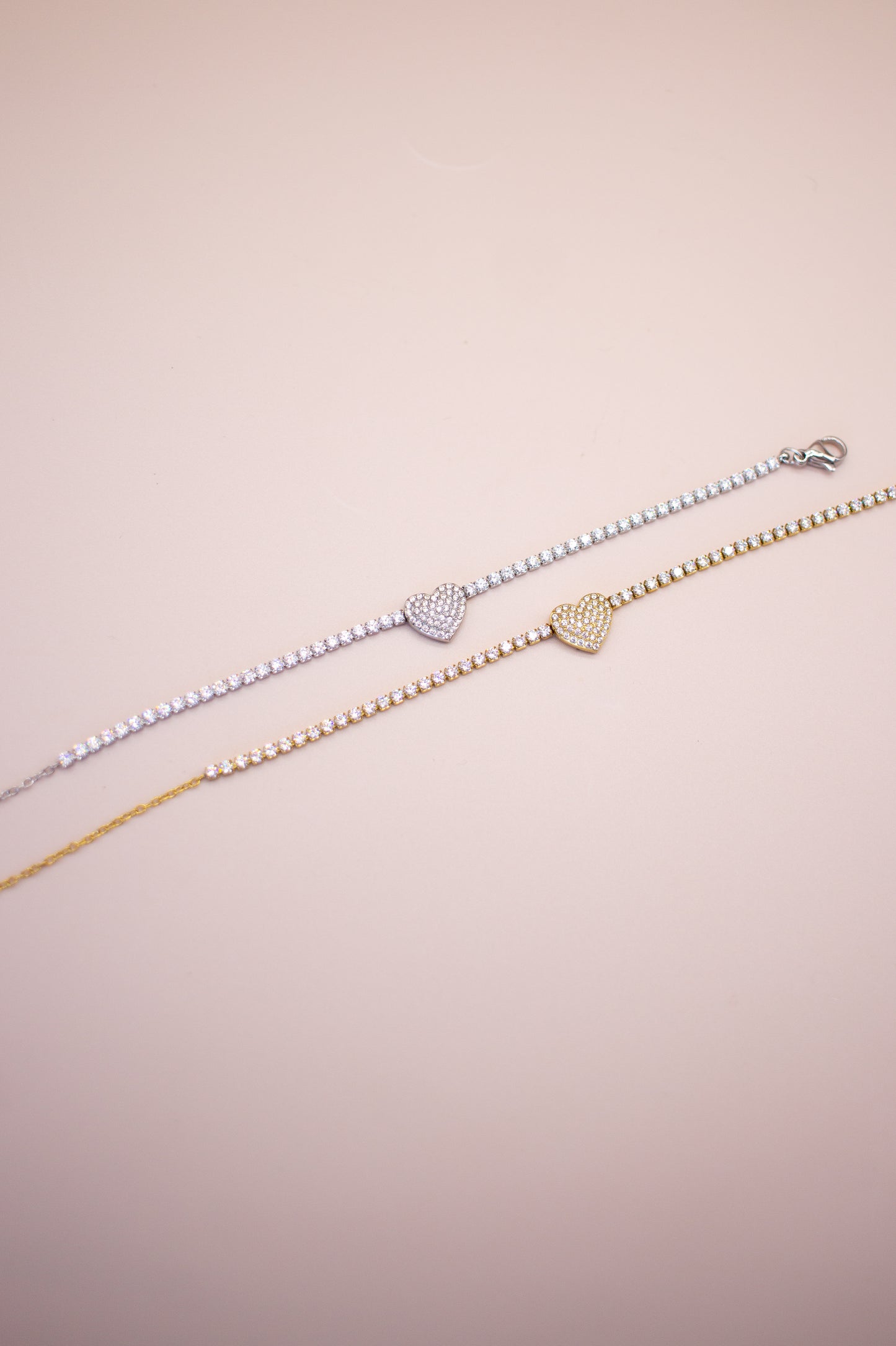 Bracciale cuore Pavé