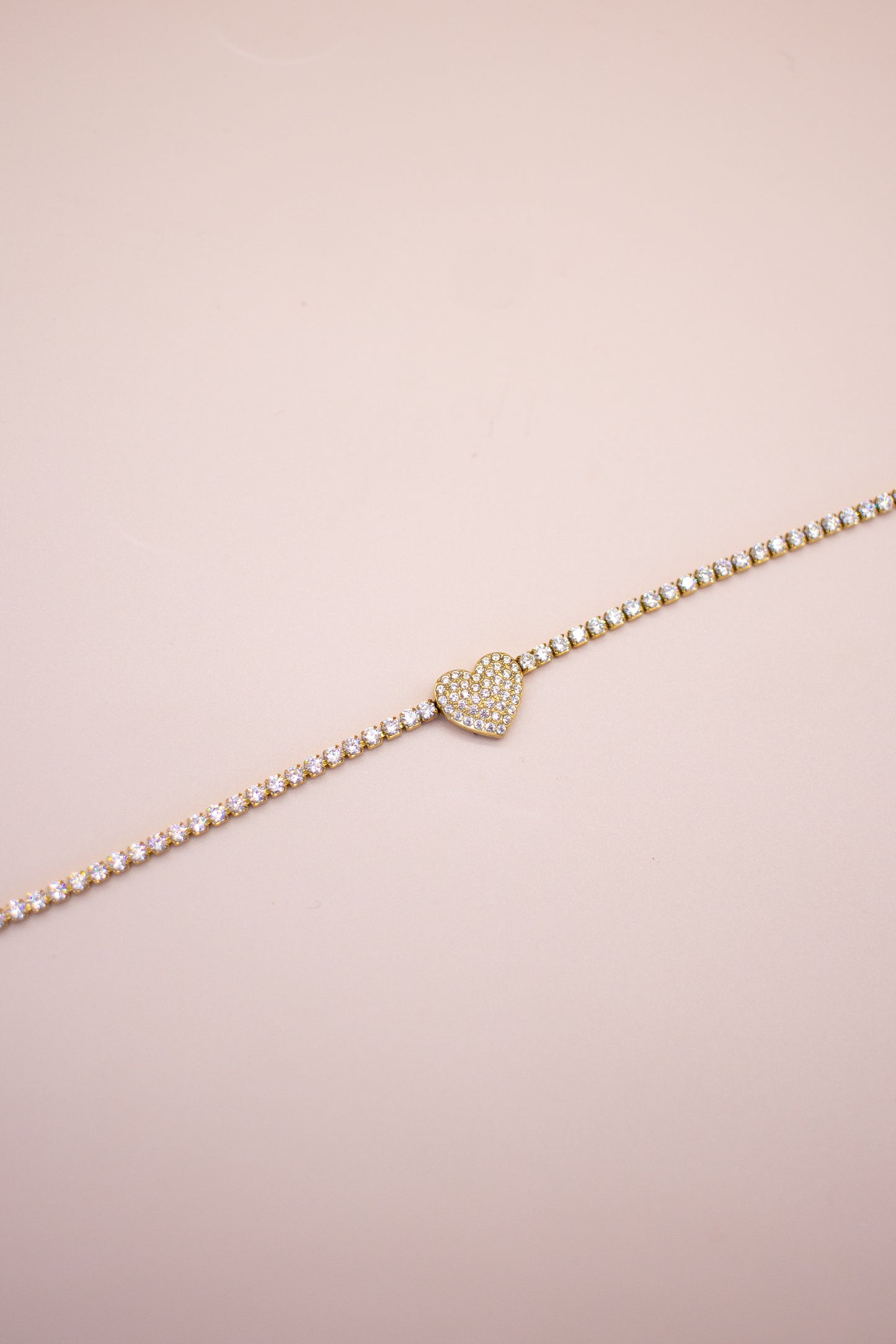 Bracciale cuore Pavé
