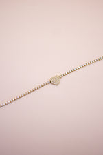 Bracciale cuore Pavé