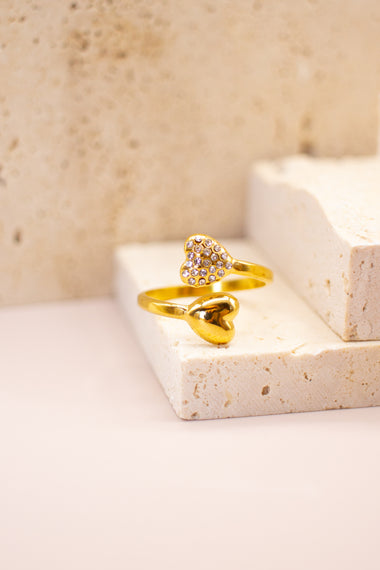 Anello doppio cuore