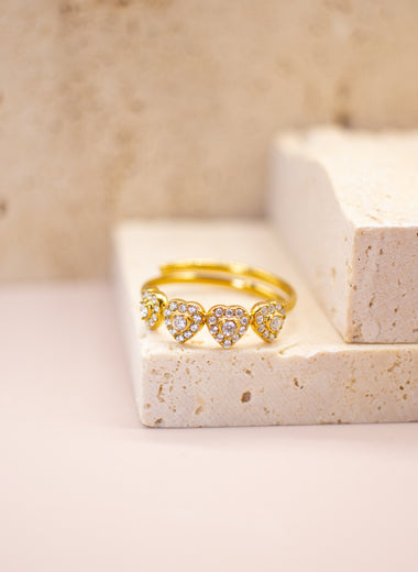 Anello Cuore pavé