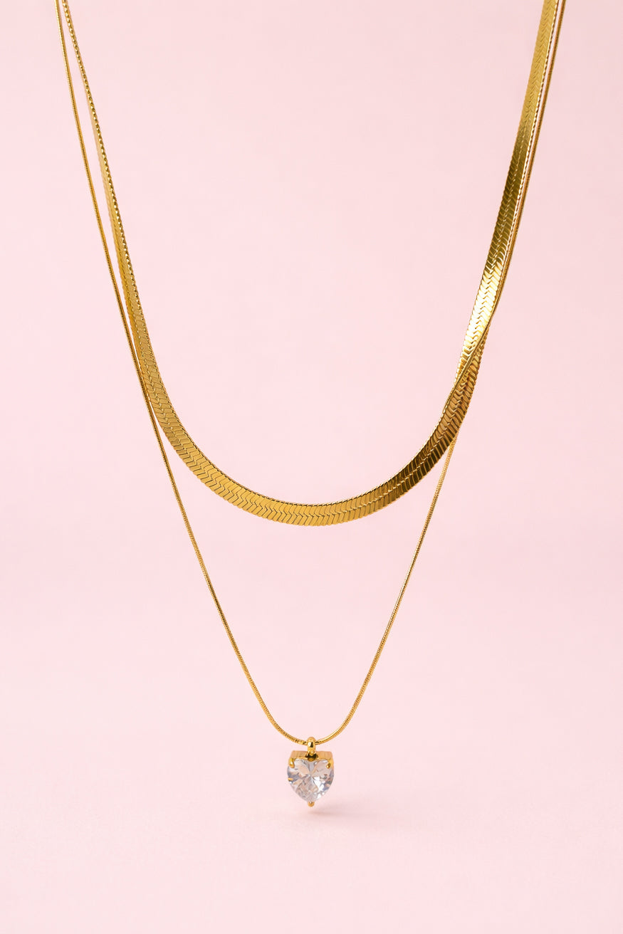Collana doppia snake Cuore