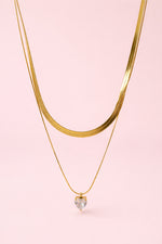 Collana doppia snake Cuore