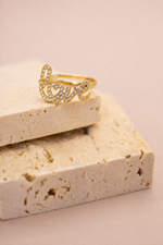 Anello Love strass
