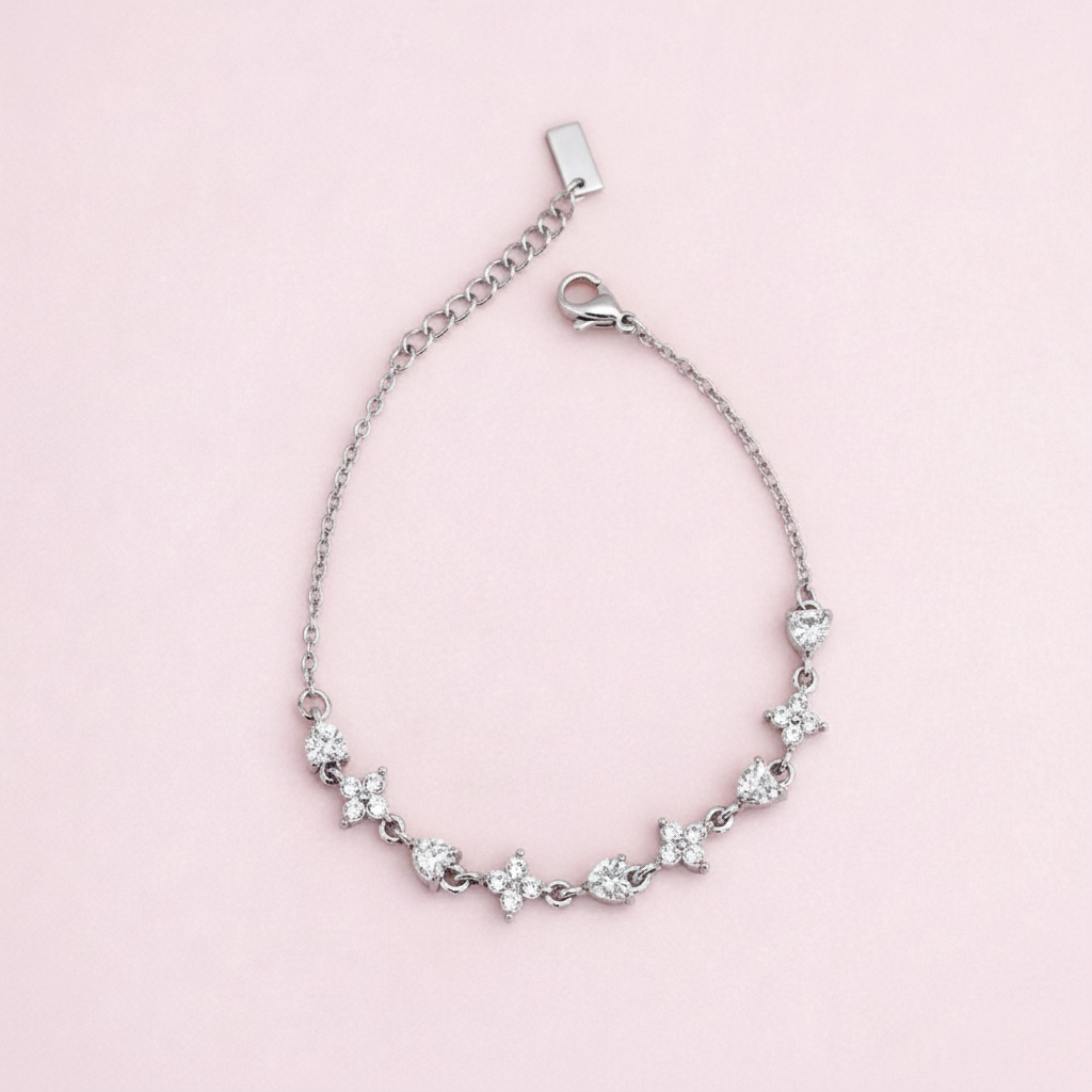 Bracciale silver con cristalli