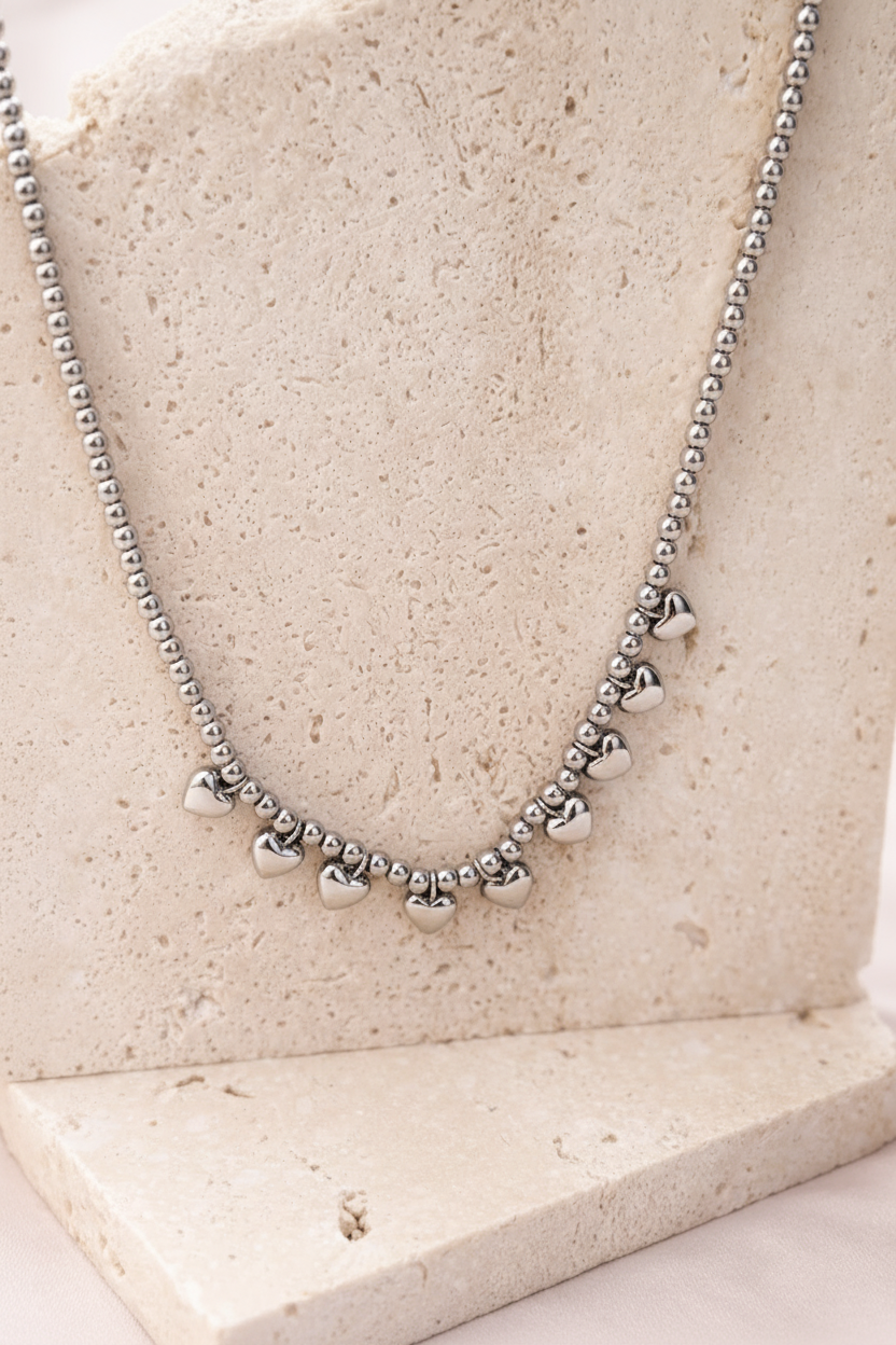 Collana cuori - versione silver