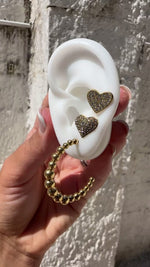 Orecchino cuore small in strass
