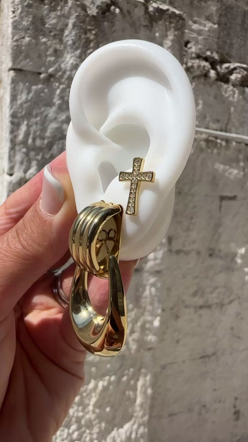 Orecchino croce mini